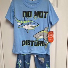 Wonder Nation boys XS pajama set shark themed new with tags