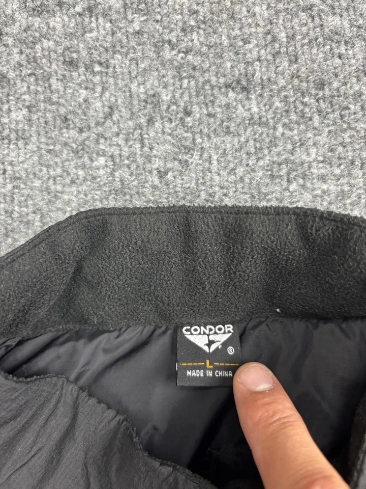 Condor Jacket Mens Large Black Tactical Softshell Fleece Lined Full Zip Ripstop - Image 2 of 4