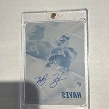 Topps 2021 Bowmans Best Printing Plate Cyan Autograph 1/1 Ke'Bryan Hayes Pirates