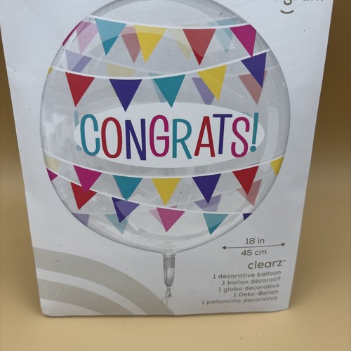 Anagram 18” Transparent Congrats Balloon - Picture 3 of 6