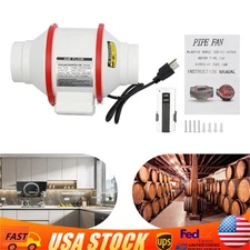 4In Multifunctional Powerful Mute Exhaust Fan Pipe Vent Exhaust Fan Duct 2550RPM
