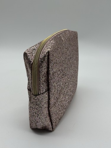 Benefit Rose Gold Glitter Make Up Bag Cosmetic Travel - Picture 3 of 6