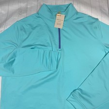 Peter Millar Crown Sport Perth Men's 1/4 Sweater Teal Medium M NWT