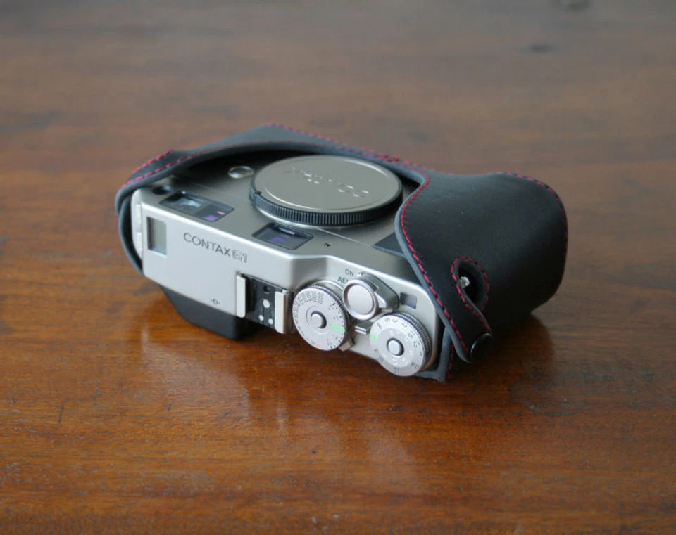 Mr. Zhou Red Stitching Leather Half Case for Contax G1 - Image 4 of 4