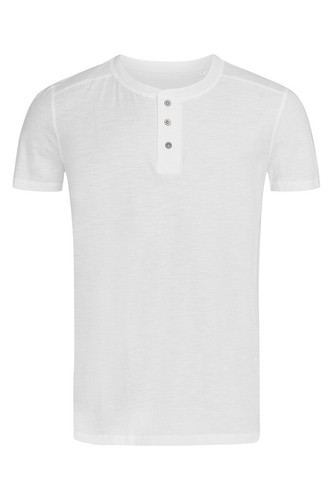 Stedman Mens Short Sleeve Grandad Henley Buttoned T-Shirt Tshirt - Picture 4 of 4