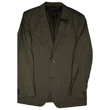 Strenesse men's jacket sport coat blazer business virgin wool noble size 102 dark brown