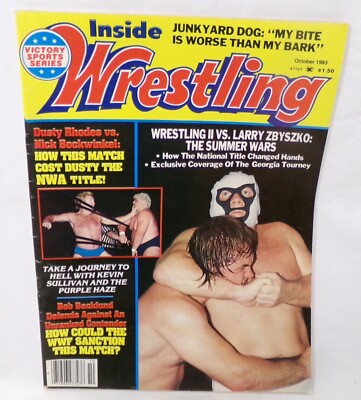Vintage Victory Sports Series Inside Wrestling Magazine October 1983 Rhodes