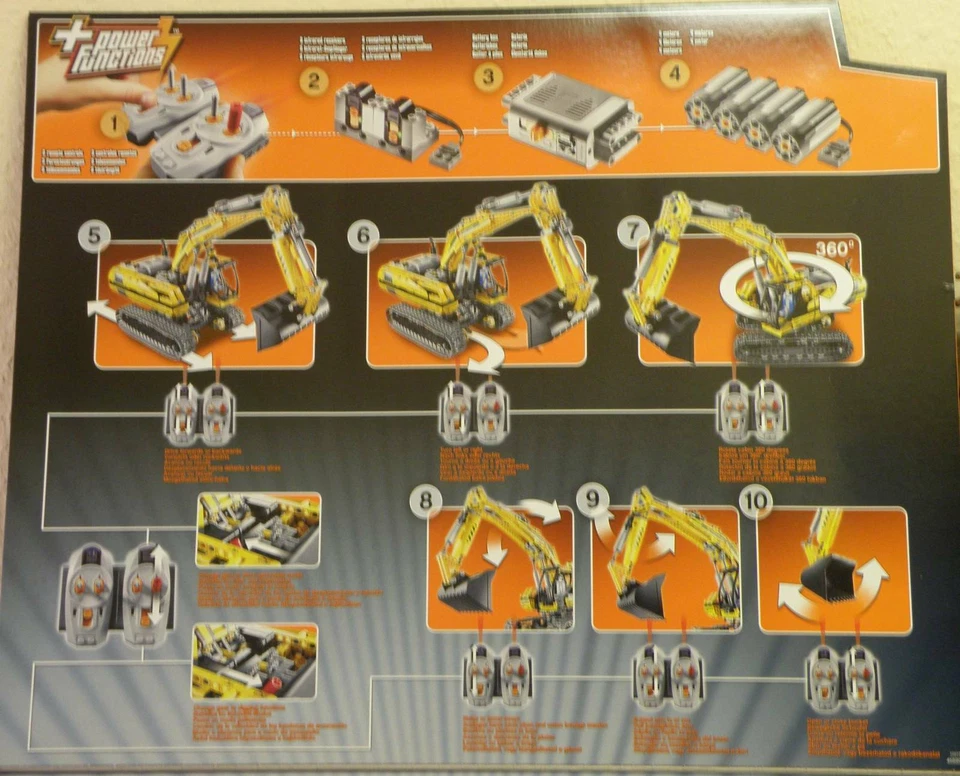 Lego Technic 8043 Motorisierter Raupenbagger 100% komplett mit Bauanleitungen - Bild 4 von 4