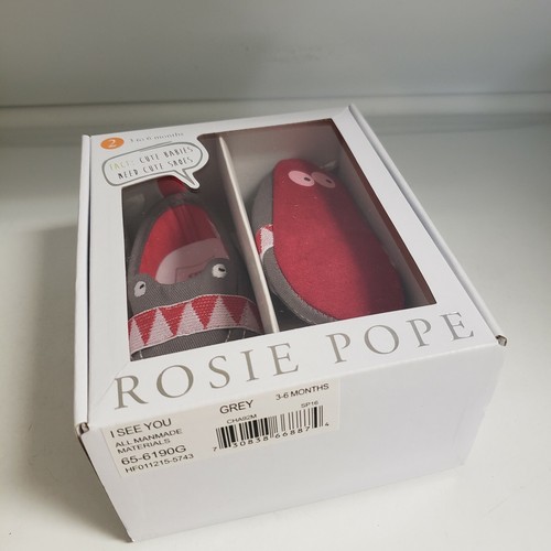 Rosie Pope Infant Embroidered I See You Crib Shoes 3-6 Month - Picture 5 of 9