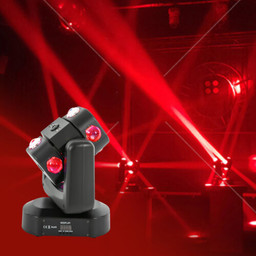 4 Colores de Luz Iluminación de Escenario Multi-Efectos Fiesta Luz LED Cabezal Móvil Luz DJ - Imagen 4 de 24