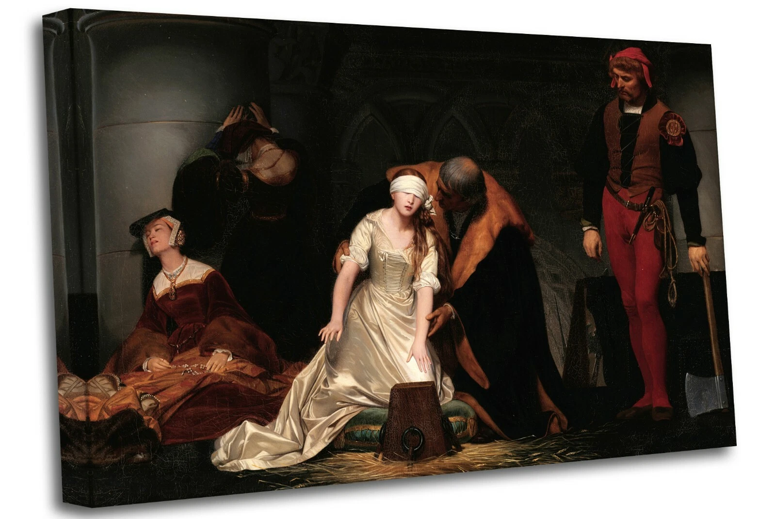 The Execution of Lady Jane Grey, P Delaroche Canvas Wall Art Picture Print