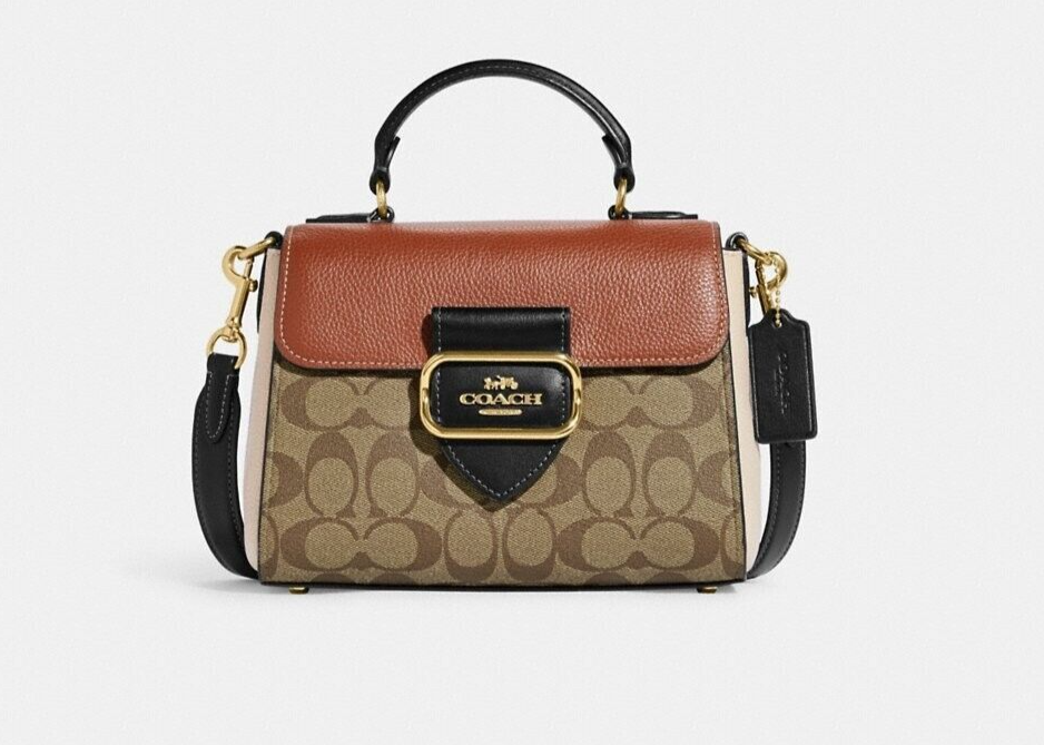 Coach Morgan Top Handle Satchel In Colorblock Signature Canvas in