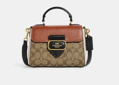 Coach Morgan Top Handle Satchel In Colorblock Signature Canvas in 