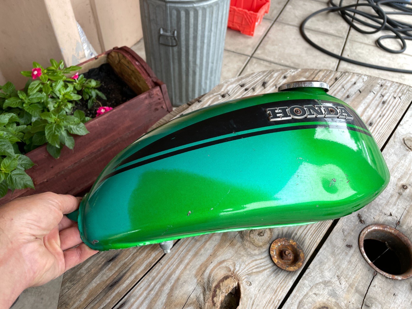 1971 Honda SL125 K0 Gas Tank Candy Emerald Green Original Paint HM331