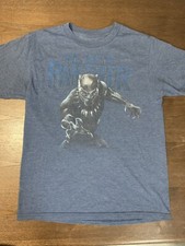 Avengers Black Panther Marvel Boys Shirt Sz xl 14/16 Blue Top