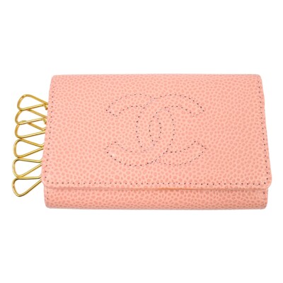 CHANEL ピンク キーケース Chanel Pink Calfskin Key Case Small Good 130916 | eBay