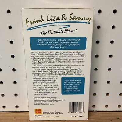 Frank, Liza and Sammy - The Ultimate Event (VHS, 1989