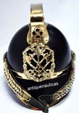Brass Nautical Fireman Helmet MERRY WEATHER Style Black Replica Wearable