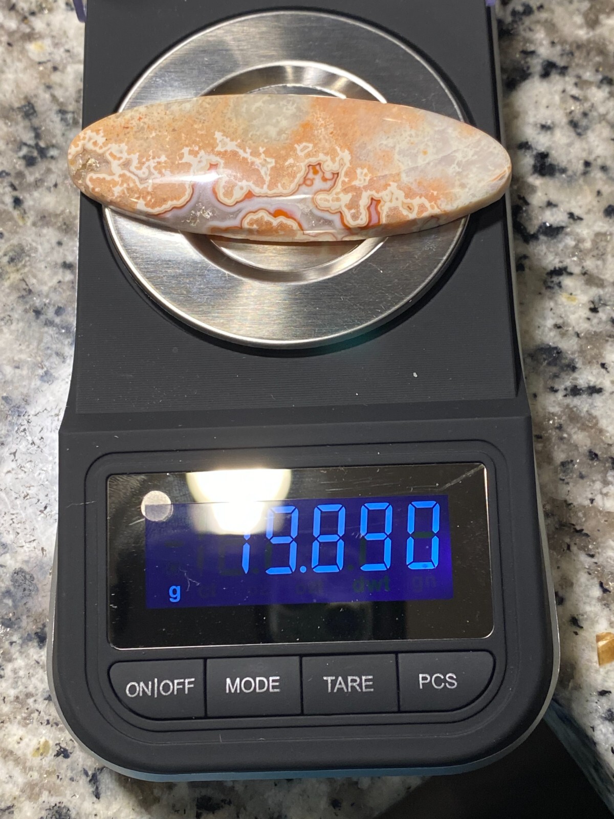 Rare Keswick Agate cabochon, Iowa, Polished, Vintage collection, 25 x