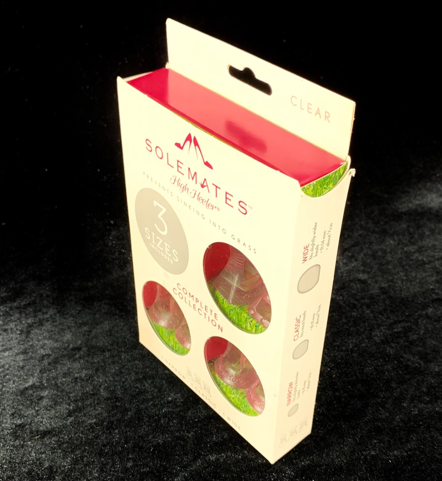 New SoleMates 3 Sizes High Heeler Clear Heel Protectors Stop Sinking on Grass