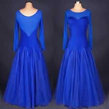 NEW Latin Ballroom Dance Dress Modern Salsa Waltz Standard Long Dress F073