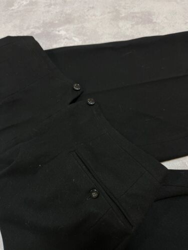 Raro antico pantalone nero bretelle uomo anni 40 vintage stile europeo - Foto 3 di 11