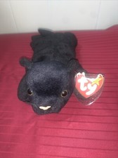Ty Beanie Baby Velvet the Black Panther CAT Style 4064 Damaged TAG