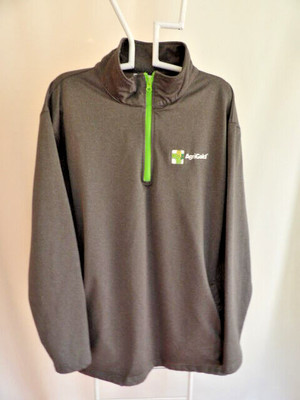 AgriGold Agri Gold Men's Jacket Gray Half Zip Large, L Farm Agriculture