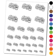 Onion Rings with Dipping Sauce Ketchup Fast Food Temporary Tattoo Set