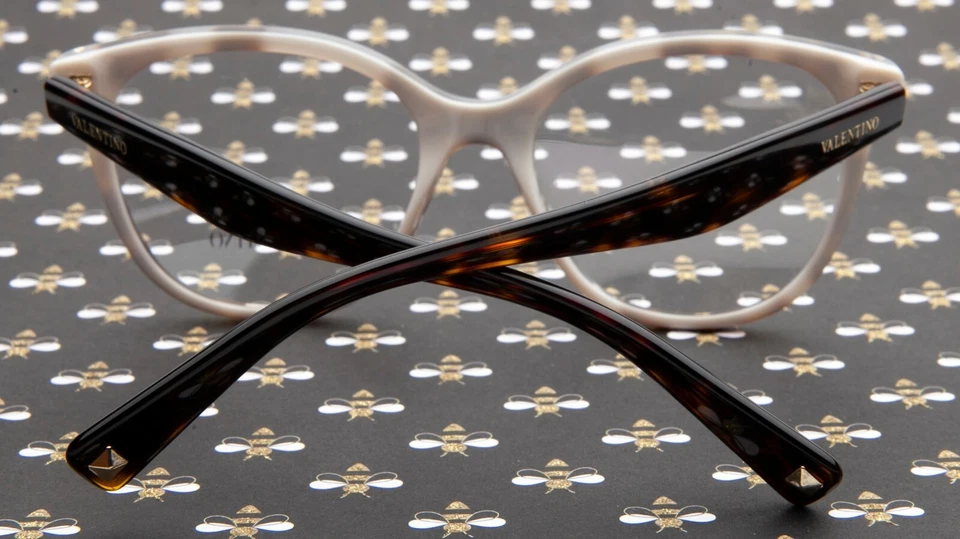 NUEVO VALENTINO VA 3014 5060 HABANA INSERTO CRISTAL GAFAS 51-17-140 B44 Italia Foto 4 de 4