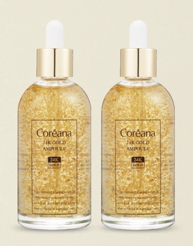 Coreana 24K Gold Ampoule 100ml x 2pcs Anti-Aging K-Beauty