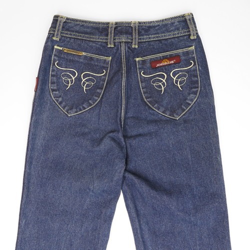 Vtg 1980s Jordache Blue Jeans Womens W25 L35 | 34" Hip | Hong Kong Not Hemmed - Picture 10 of 17