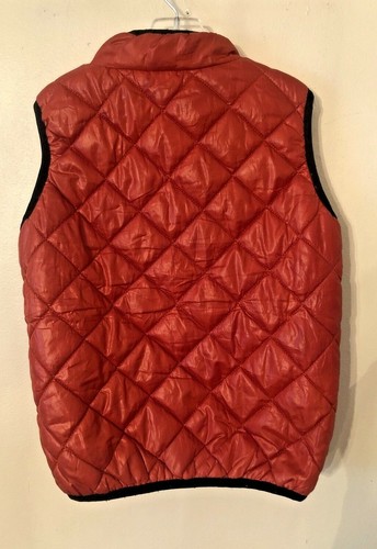 CALVIN KLEIN JEANS Boys Puffer Diamond Quilted Vest Sz 6 Rust/Black Trim - Picture 4 of 8