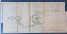1854 U.S. Coast Survey Map Sketch H Gulf of Mexico Progress Chart Bache