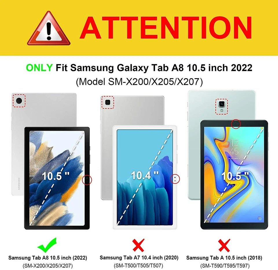 Slim Case for Samsung Galaxy Tab A8 10.5 inch 2022 Shockproof Clear Back Cover - Image 2 of 4