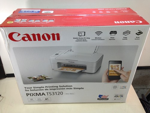 NEW CANON PIXMA TS3120 HOME OFFICE WIRELESS ALL-IN-ONE INKJET PRINTER - WHITE