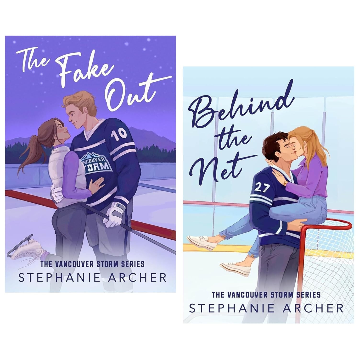 Vancouver Storm Series 2 Books Set by Stephanie Archer Fake Out,Behind The Net