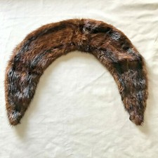 VINTAGE GENUINE 1950s Aft Deco Collar Neck Good Condition Brown One Size