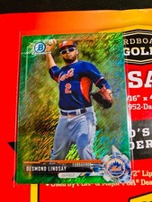 Desmon Lindasy 2017 Bowman Chrome Green Shimmer Refractor RC # /99 New York V130