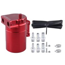 Cilindro de aleación de aluminio rojo para automóvil Kit de regla de aceite para tanque de captura de aceite de automóvil