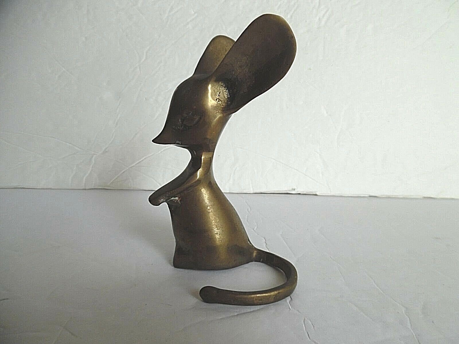 Vintage Brass Mouse Paperweight With Large Ears eBay