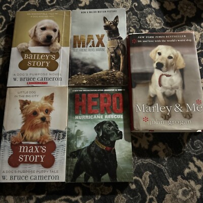 Lot of 5 Children's/Teen Dog Chapter Books