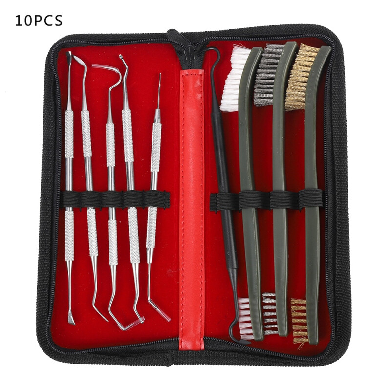 Tactical Rifle Pistol Gun Cleaning Kit with Stainless Steel Tools  