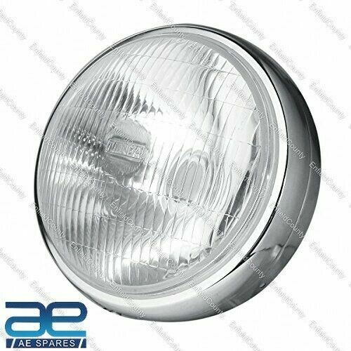 Pour Royal Enfield Classique 350 500CC Chrome Phare Avant Phare + Clignotant Set - Photo 8/18