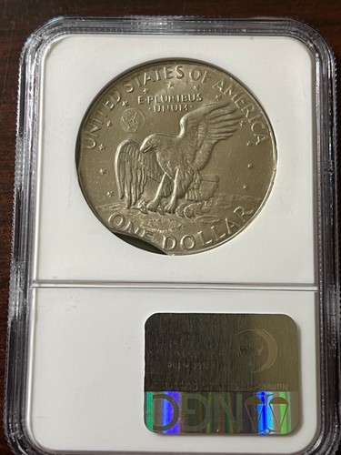 1978D Eisenhower Ike Dollar NGC Mint Error MS-61 - Double Curved Clips - Afbeelding 4 van 5