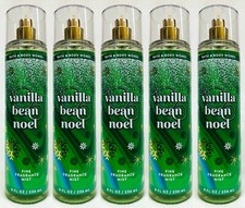 5 Bath Body Works VANILLA BEAN NOEL Fine Fragrance Mist Body Spray 8 oz