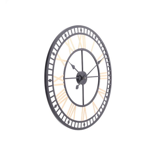 80cm Hollow Metal Garden Wall Clock Roman Large Indoor Numerals Giant Open Face - Picture 12 of 17