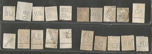 Lote muy bonito de 76 estampillas Perfin de Bélgica - Imagen 6 de 8