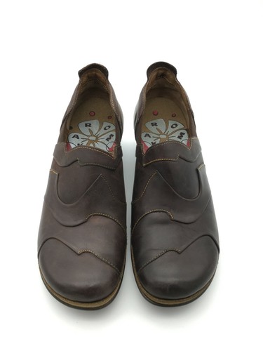 Scarpe zoccoli Romika Nahla 04 in pelle marrone con zeppa e tacco taglia 40/8,5-9 US - Foto 3 di 10