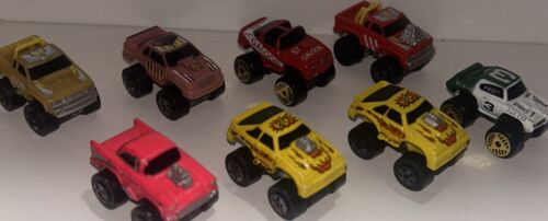 Micro Machine Tuff Trax Monster Truck Lot (8) Square Body Chevy
